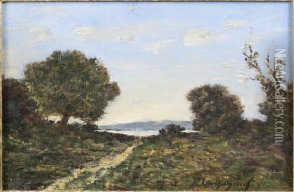 Paysage Mediterraneen Oil Painting - Henri-Joseph Harpignies