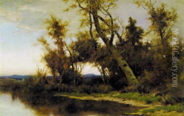The River's Edge Oil Painting - Albert Babb Insley