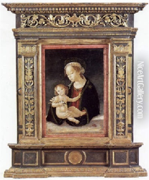 Madonna Con Bambino Oil Painting - Romano Antoniazzo