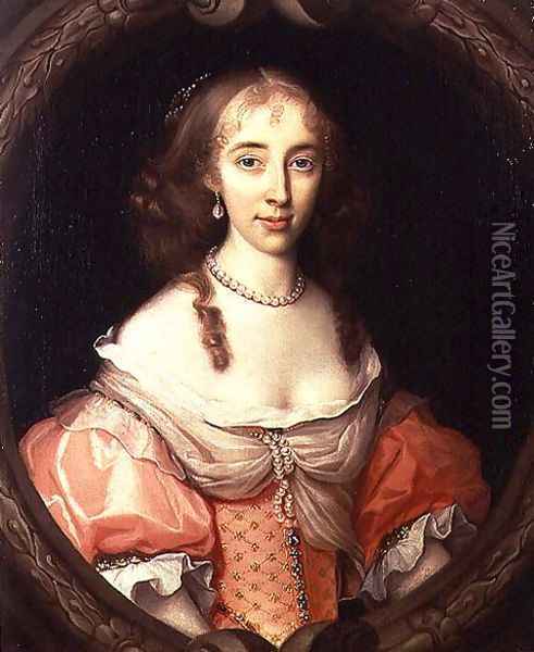 Portrait of Magdalen Aston Oil Painting - John Michael Wright