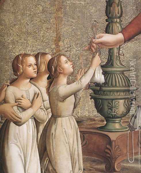 Annunciation (detail) 1485 Oil Painting - Romano Antoniazzo