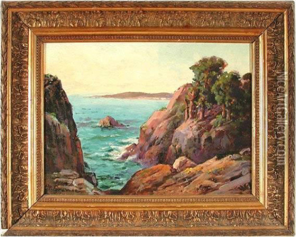 California Coastallandscape Oil Painting - Deidrich Henry Gremke