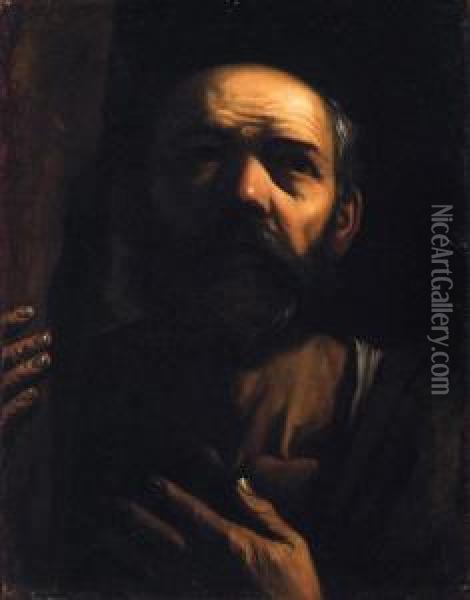 Saint Peter; And Saint Andrew Oil Painting - Jacob Cornelisz Van Oostsanen