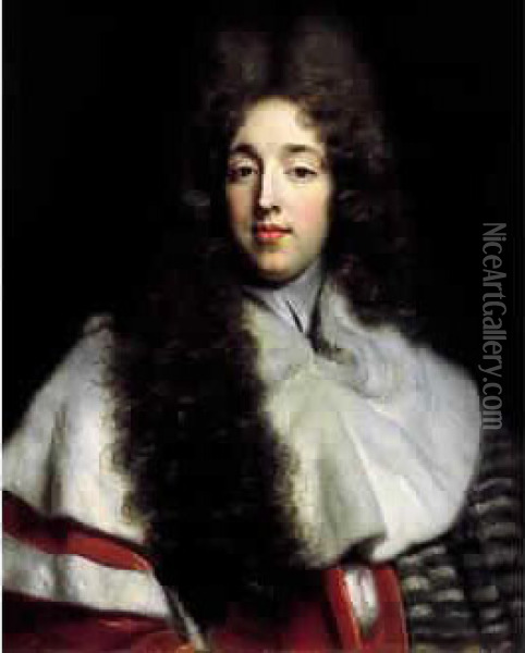Portrait D'un President De Cour Oil Painting - Nicolas de Largillierre
