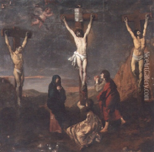The Crucifixion Oil Painting - Karel Dujardin