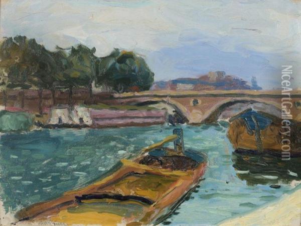 Paris Pont Sur La Seine Oil Painting - Albert Marquet