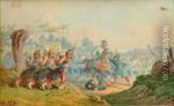Episode De La Campagne D'italie Oil Painting - Theodore Fort