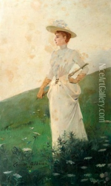 Sarah Bernhardt Oil Painting - Louise Abbema