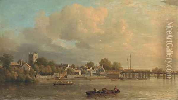 The Thames at Putney Oil Painting - John Thomas Serres