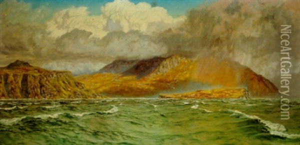 Cloud Burst Oil Painting - John Brett