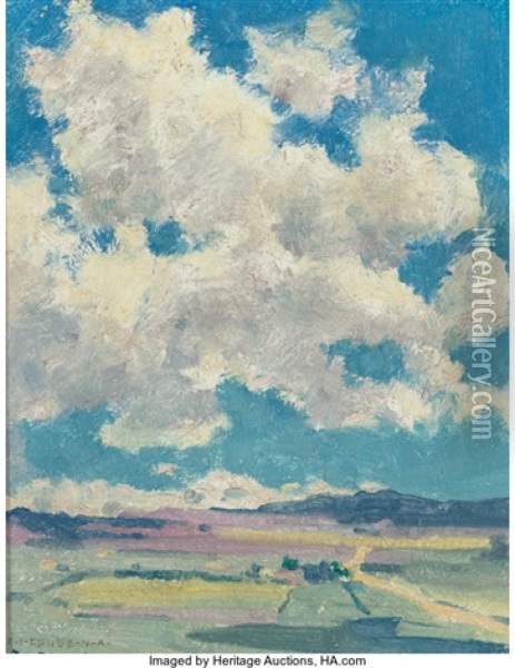 Over The Taos Valley Oil Painting - Eanger Irving Couse