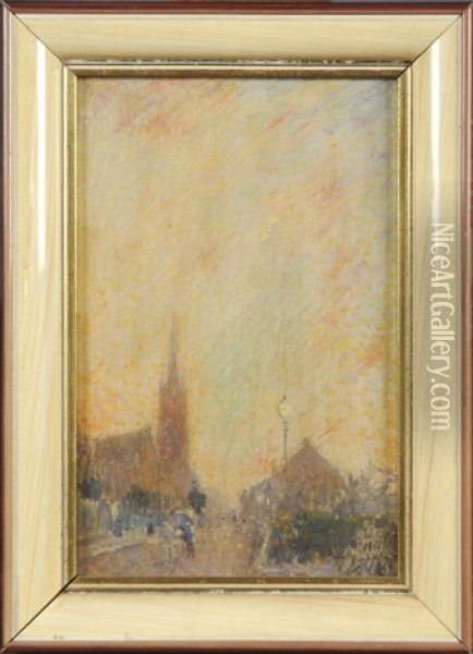 Vue D'auvenburg Oil Painting - Lucien Frank
