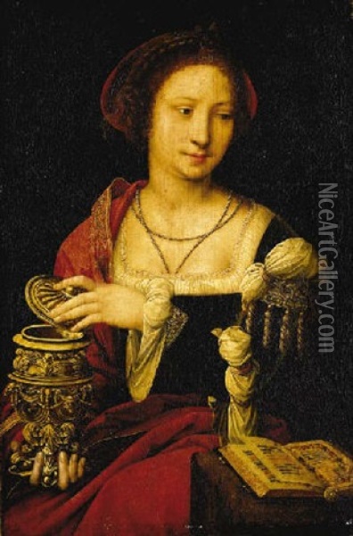 The Magdalen Oil Painting -  Master of the Female Half Lengths