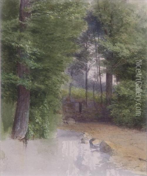 Woodland Glade Oil Painting - Myles Birket Foster