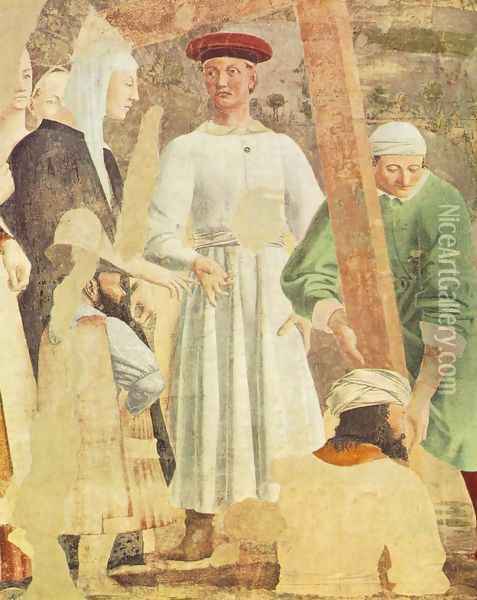 Discovery of the True Cross (detail-2) c. 1460 Oil Painting - Piero della Francesca