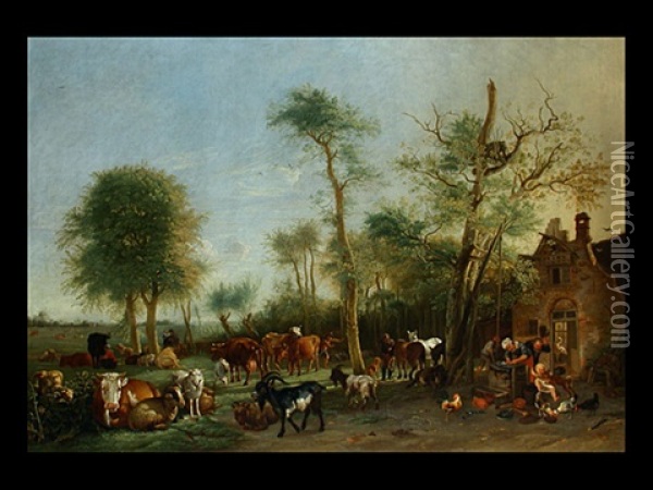 Der Bauernhof Oil Painting - Paulus Potter