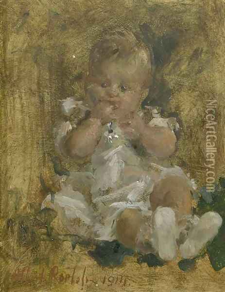 De Baby Oil Painting - Albert Roelofs