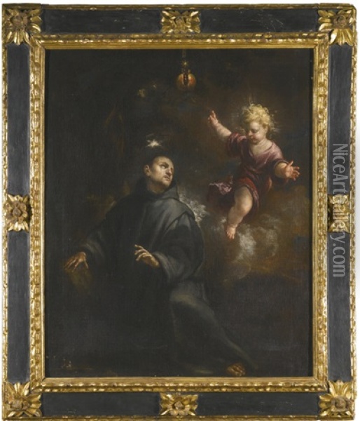 Saint John Of God (1495- 1550) With An Angel Oil Painting - Claudio Coello