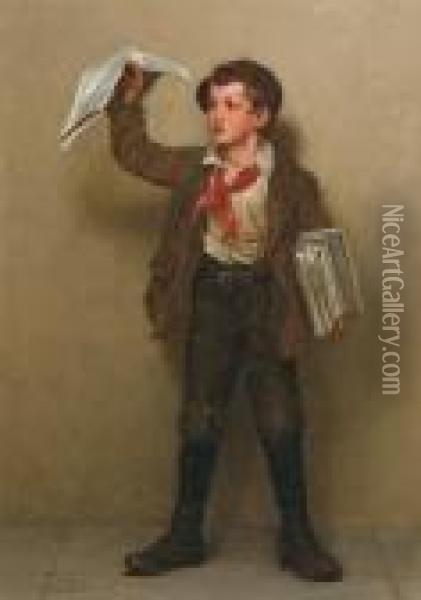 ''read All About It'' Oil Painting - John George Brown