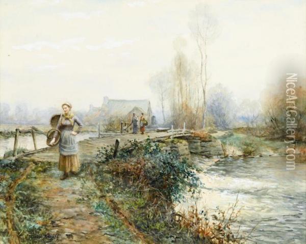 Going To The Market Oil Painting - Louis Aston Knight