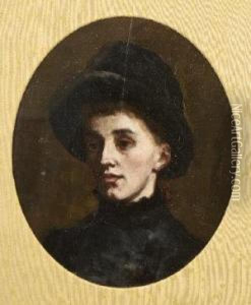 Portrait Of A Lady Oil Painting - Sarah Henrietta Purser