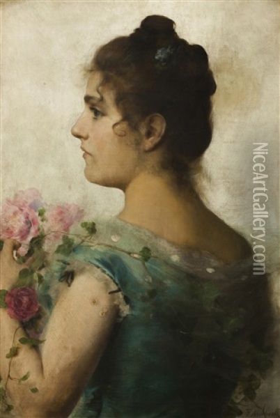 Flora Oil Painting - Federico Andreotti