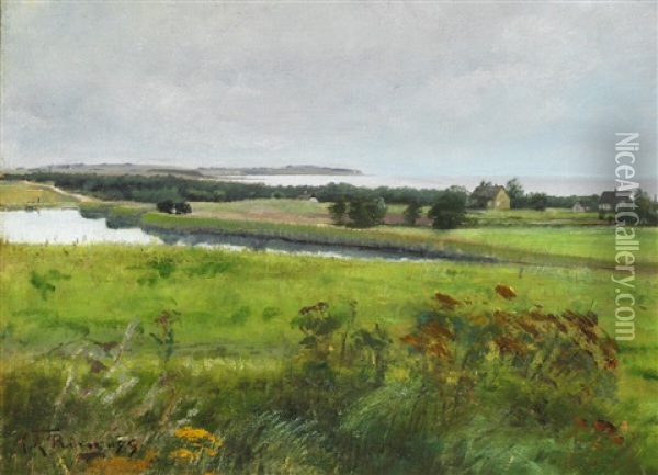 View Of Hornbaek Lake And Nakkehoved Oil Painting - Laurits Andersen Ring