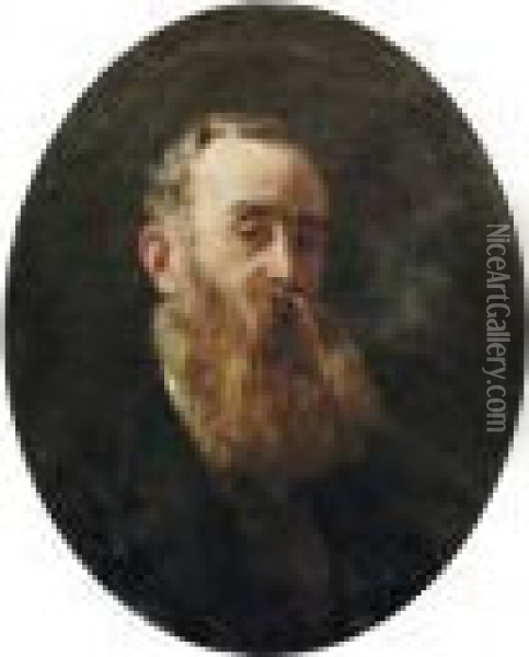 Autoritratto - 1889 Oil Painting - Domenico Morelli