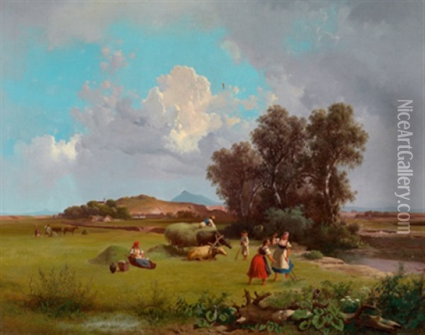 Heuernte Oil Painting - Ferenc (Franz) Marko