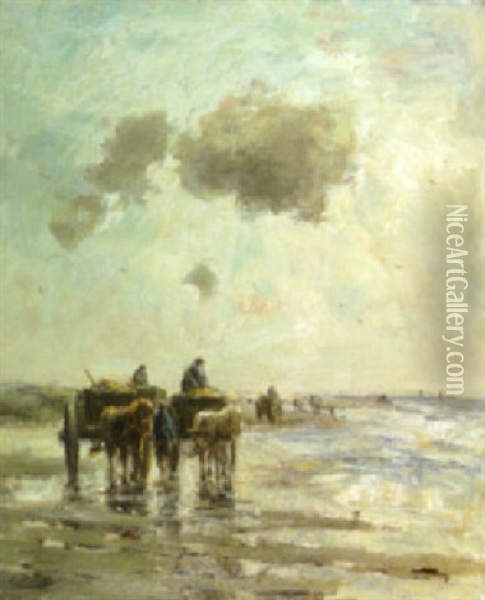 The Seaweed Gatherers Oil Painting - Evert Pieters