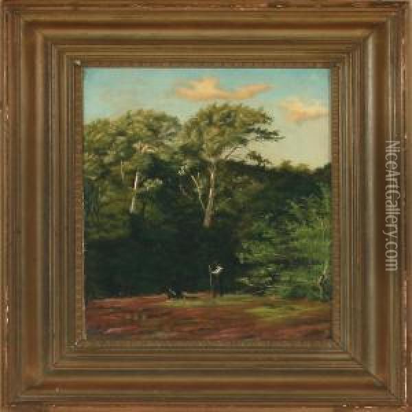 Woodland Scenery Oil Painting - Christen Dalsgaard