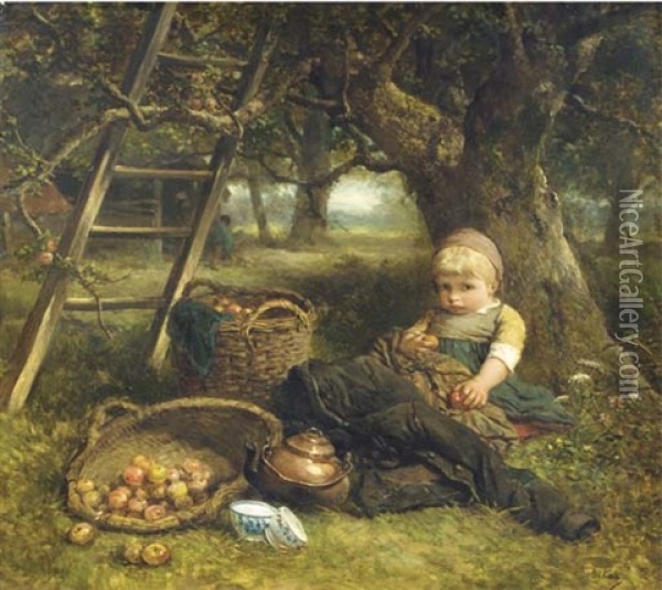 Under The Apple Tree Oil Painting - Mari ten Kate