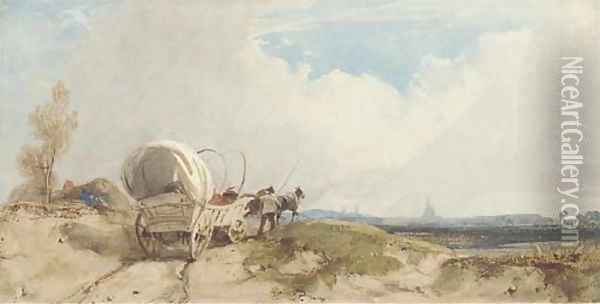 Landscape with a wagon Oil Painting - Thomas Shotter Boys