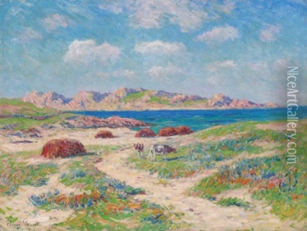 Les Dunes D'argenton, Finistere Oil Painting - Henry Moret