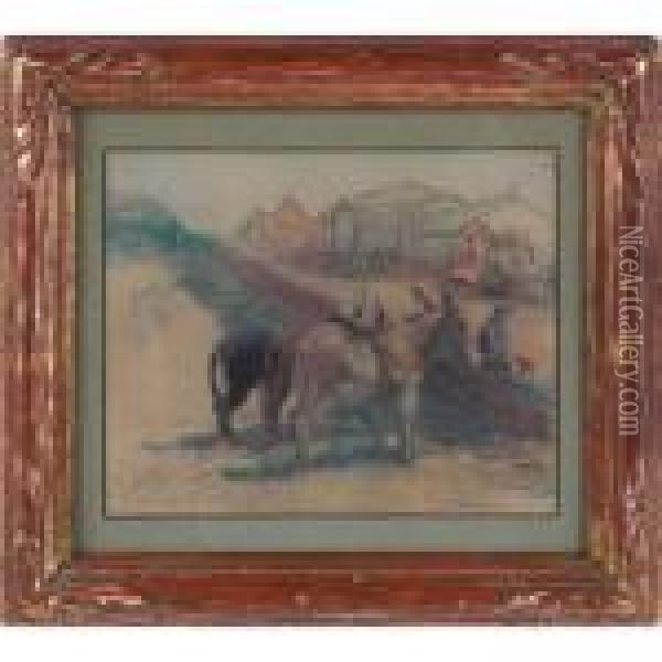 Market Scene Oil Painting - Camille Pissarro