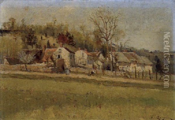 Dorf In Hugeliger Landschaft Oil Painting - Fernand (Just) Quignon
