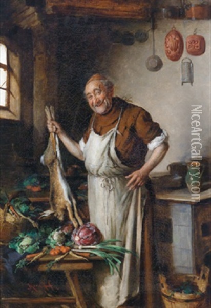 Der Gute Koch Oil Painting - Hermann Kern