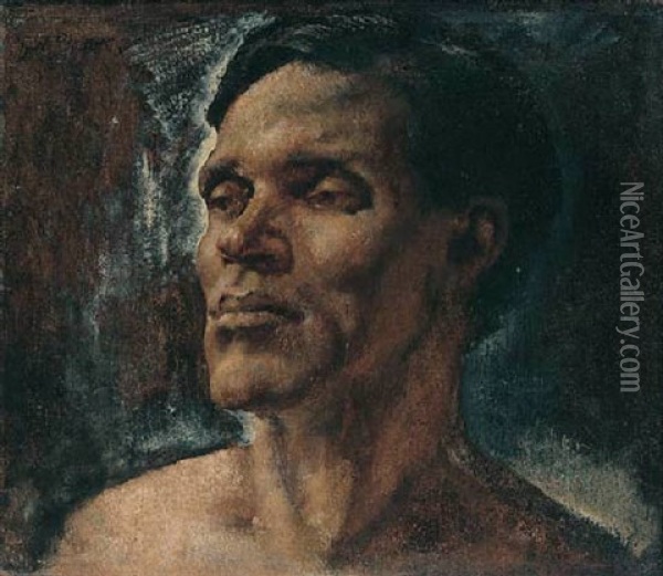 Head Of A Man Oil Painting - Glyn Warren Philpot