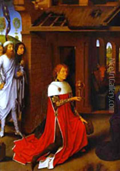 The Adoration Of The Magi Detail 1 1470s Oil Painting - Hans Memling