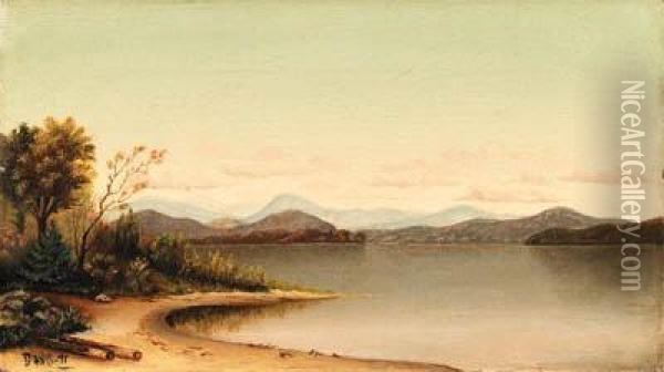 Three Mile Point, Lake George Oil Painting - William M Davis