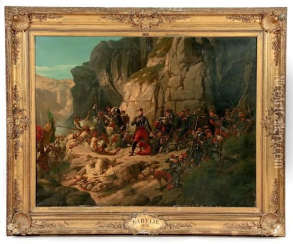Le Lieutenant-colonel Espinasse Soutenant Un Combat D'arriere Garde Oil Painting - Jules Rigo