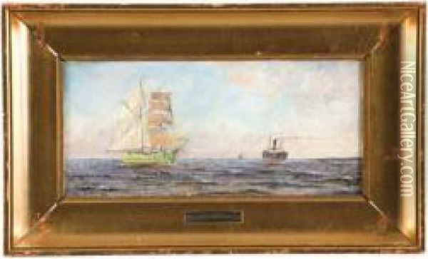Marine Oil Painting - Albert Edward Wang