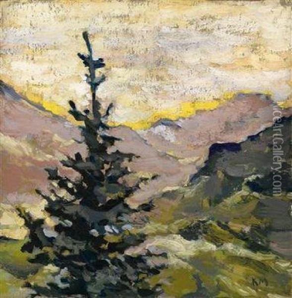 Baumwipfel Inbergiger Landschaft Oil Painting - Koloman, Kolo Moser