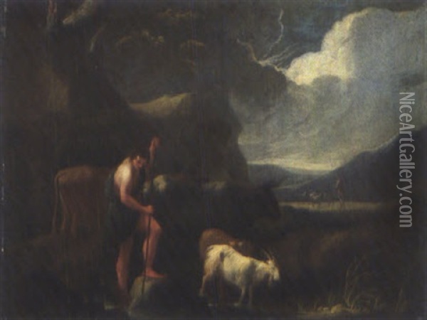 Scene Pastorale Oil Painting - Pieter Mulier the Younger