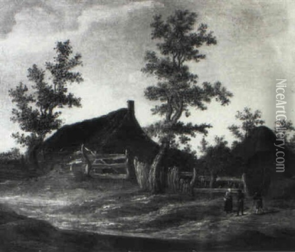 Bauernhaus In Einer Dunenlandschaft Oil Painting - Pieter De Molijn