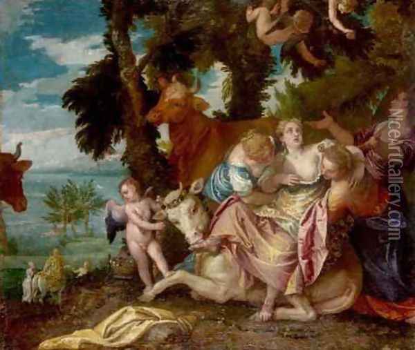 The Rape of Europa 3 Oil Painting - Paolo Veronese (Caliari)