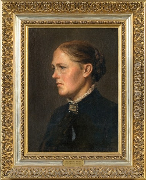 Portrait Of Maria Strzelecka Oil Painting - Jan Matejko