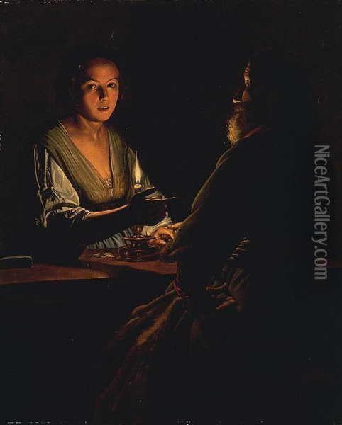 Denial Of Saint Peter Oil Painting - Adam de Coster