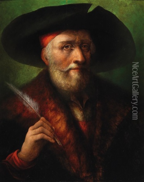 Portrait Of A Scholar Oil Painting - Albrecht Duerer