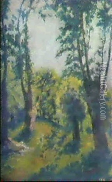 Idyllische Waldlandschaft Mit Faun Und Nymphe Oil Painting - Ker Xavier Roussel